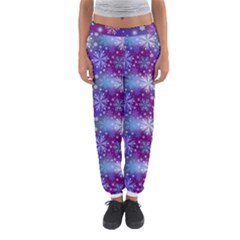 Snow White Blue Purple Tulip Women s Jogger Sweatpants by Pakrebo