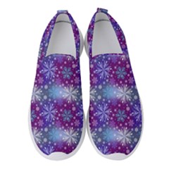 Snow White Blue Purple Tulip Women s Slip On Sneakers by Pakrebo