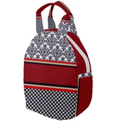 Background Damask Red Black Travel Backpacks