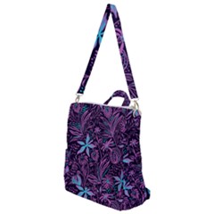 Stamping Pattern Leaves Drawing Crossbody Backpack