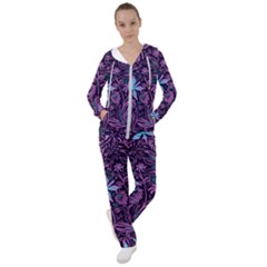 Stamping Pattern Leaves Drawing Women s Tracksuit