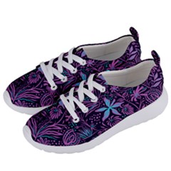 Stamping Pattern Leaves Drawing Women s Lightweight Sports Shoes