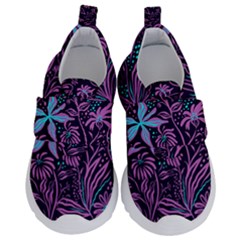 Stamping Pattern Leaves Drawing Kids  Velcro No Lace Shoes