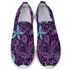 Stamping Pattern Leaves Drawing Men s Slip On Sneakers