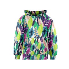 Leaves Drawing Pattern Nature Kids  Pullover Hoodie