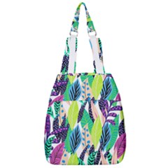 Leaves Drawing Pattern Nature Center Zip Backpack