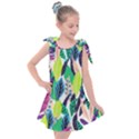 Leaves Drawing Pattern Nature Kids  Tie Up Tunic Dress View1