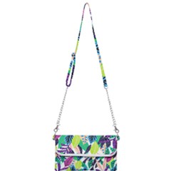 Leaves Drawing Pattern Nature Mini Crossbody Handbag