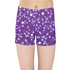 Textile Cross Pattern Square Kids  Sports Shorts by Pakrebo