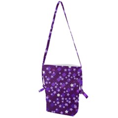 Textile Cross Pattern Square Folding Shoulder Bag