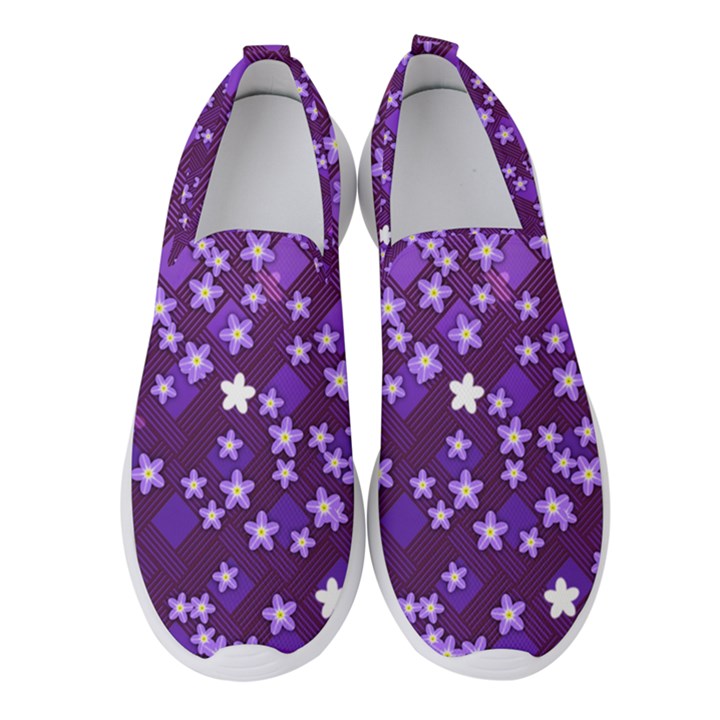 Textile Cross Pattern Square Women s Slip On Sneakers