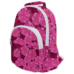 Cherry Blossoms Floral Design Rounded Multi Pocket Backpack