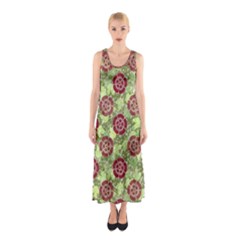 Seamless Pattern Leaf The Pentagon Sleeveless Maxi Dress by Pakrebo