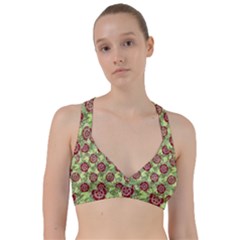 Seamless Pattern Leaf The Pentagon Sweetheart Sports Bra by Pakrebo