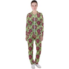 Seamless Pattern Leaf The Pentagon Casual Jacket And Pants Set