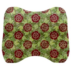 Seamless Pattern Leaf The Pentagon Velour Head Support Cushion