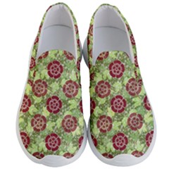 Seamless Pattern Leaf The Pentagon Men s Lightweight Slip Ons