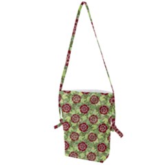 Seamless Pattern Leaf The Pentagon Folding Shoulder Bag by Pakrebo