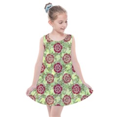 Seamless Pattern Leaf The Pentagon Kids  Summer Dress