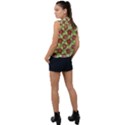 Seamless Pattern Leaf The Pentagon Sleeveless Chiffon Button Shirt View2