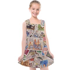 Wallpaper Background Stamps Kids  Cross Back Dress