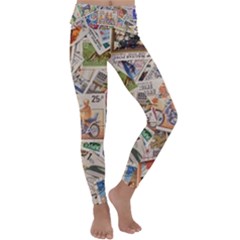 Wallpaper Background Stamps Kids  Lightweight Velour Classic Yoga Leggings