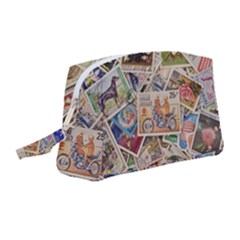 Wallpaper Background Stamps Wristlet Pouch Bag (medium)