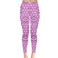 Paulownia Flowers Japanese Style Leggings  by Pakrebo