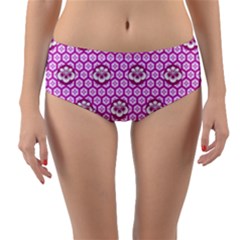 Paulownia Flowers Japanese Style Reversible Mid-waist Bikini Bottoms by Pakrebo