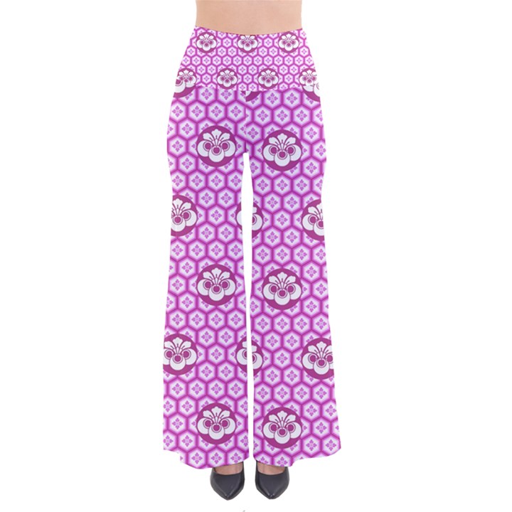 Paulownia Flowers Japanese Style So Vintage Palazzo Pants