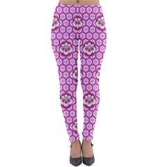 Paulownia Flowers Japanese Style Lightweight Velour Leggings