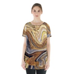 Abstract Acrylic Art Artwork Skirt Hem Sports Top by Pakrebo