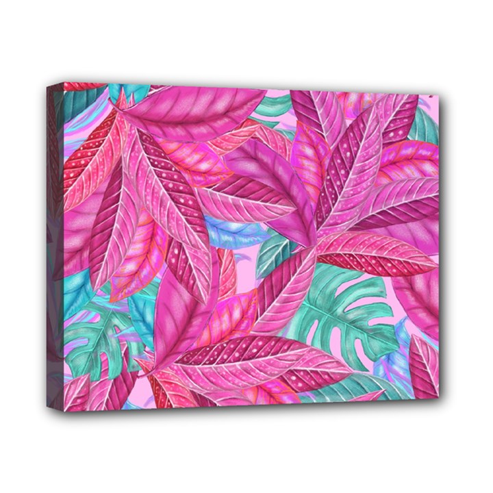 Leaves Tropical Reason Stamping Canvas 10  x 8  (Stretched)