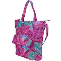 Leaves Tropical Reason Stamping Shoulder Tote Bag by Pakrebo