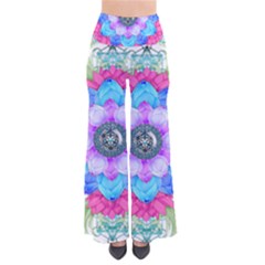 Lotus Flower Bird Metatron s Cube So Vintage Palazzo Pants by Pakrebo