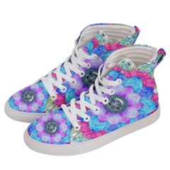 Lotus Flower Bird Metatron s Cube Women s Hi-top Skate Sneakers by Pakrebo