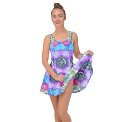 Lotus Flower Bird Metatron s Cube Inside Out Casual Dress