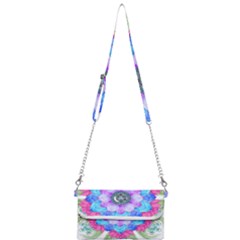 Lotus Flower Bird Metatron s Cube Mini Crossbody Handbag