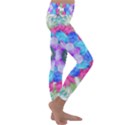 Lotus Flower Bird Metatron s Cube Kids  Lightweight Velour Classic Yoga Leggings View3