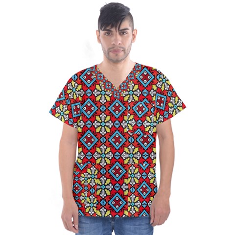 Ml 162 Men s V-neck Scrub Top by ArtworkByPatrick