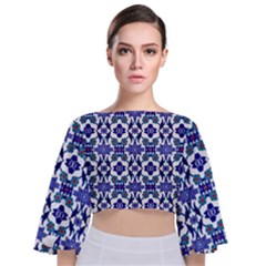 Ml 163 Tie Back Butterfly Sleeve Chiffon Top