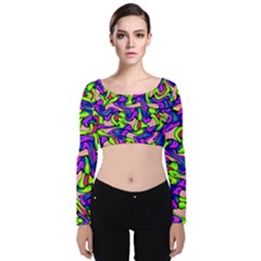 Ml 170 2 Velvet Long Sleeve Crop Top by ArtworkByPatrick