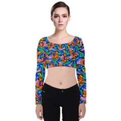 Ml 170 3 Velvet Long Sleeve Crop Top by ArtworkByPatrick