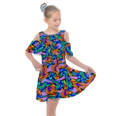 Ml 170 3 Kids  Shoulder Cutout Chiffon Dress by ArtworkByPatrick