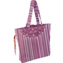 Cranberry Striped Mandala - Drawstring Tote Bag View2