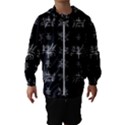 Black And White Ethnic Design Print Kids  Hooded Windbreaker View1