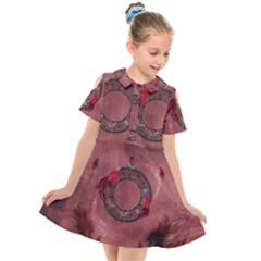 Wonderful Dream Catcher Kids  Short Sleeve Shirt Dress