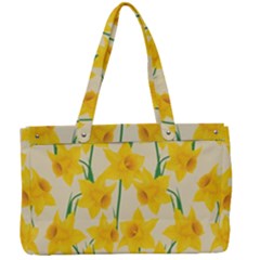 Yellow Daffodils Pattern Canvas Work Bag