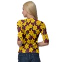 Yellow Daffodils Pattern Quarter Sleeve Raglan Tee View2