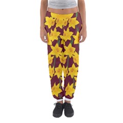 Yellow Daffodils Pattern Women s Jogger Sweatpants by Valentinaart